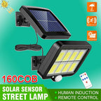 Solar Split Wall Lamp 3 Mode Motion Sensor Waterproof Garden Street Light