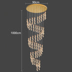 Crystal Chandelier Stair Pendant Lamp Living Room Pendant Lights Interior Lighting