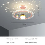 LED Chandelier for Boy's Room with Remote Control and Modern Design