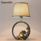 Guitar Girl Table Lamp for Bedroom Study Desk Light - Nordic Home Decor
