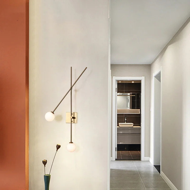 Nordic Minimalist Glass Wall Sconce with G9 Bulb