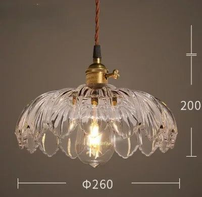 Glass Pendant Lights: Vintage LED Indoor Lighting for Home, Living Room, and Cafe.