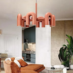 U-shaped Iron Chandelier Modern Minimalist LED Lighting for Home and Restaurant