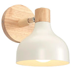 Nordic Wood Macaron Wall Sconce E27 Home Lighting Fixture
