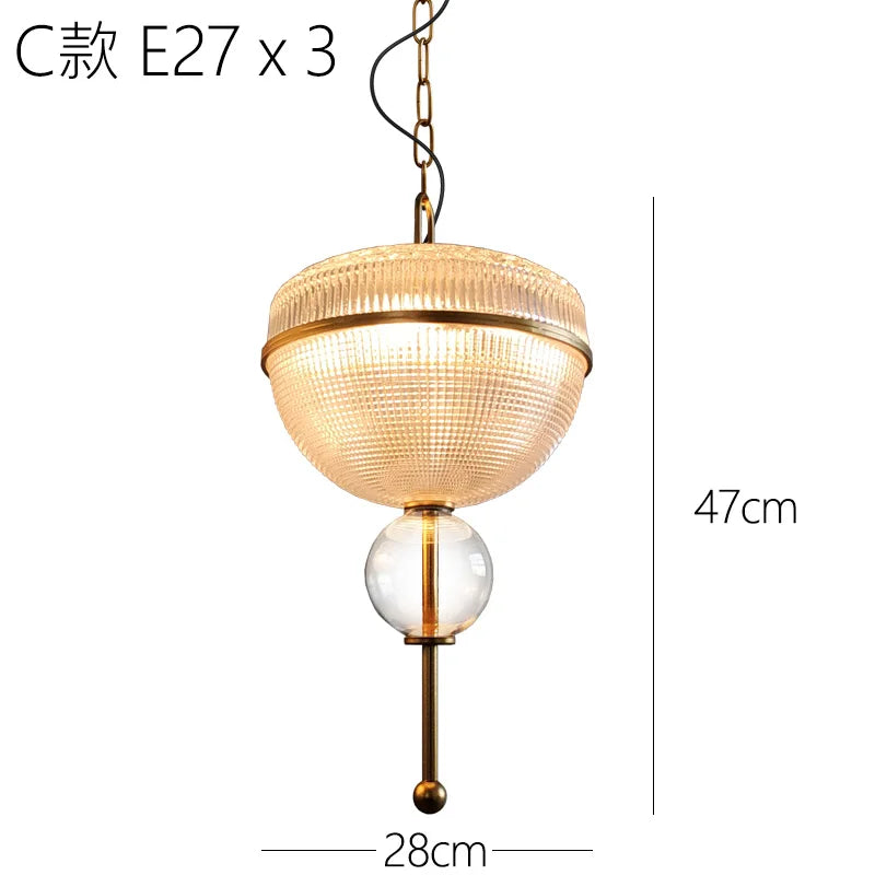 Retro Glass Can Pendant Lights: Modern Kitchen & Living Room Hanging Lamps