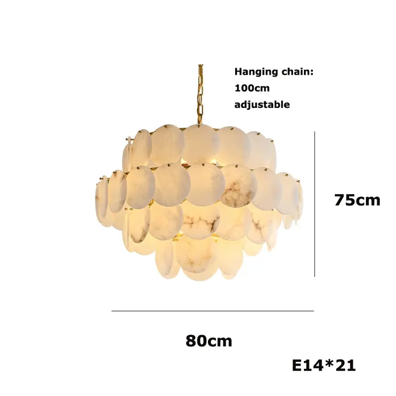 Marble Design Modern Chandelier for Living Room Bedroom Dining Ceiling Light