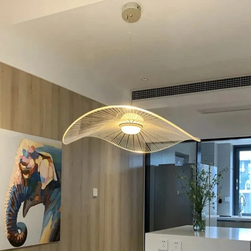 Postmodern Waves Design LED Chandeliers, Loft Living Room Office Lighting Fixtures