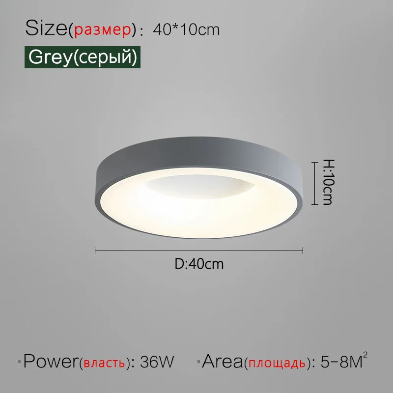 Modern Round Bedroom Lamp, Nordic Minimalist Ceiling Light for Dining Room 2023