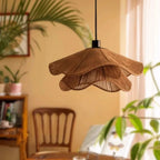 Japanese Hemp Knit Pendant Light E27 LED Lamp - Nordic Wabi Sabi Style