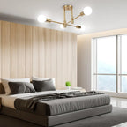 Industrial Chandelier: Modern Wrought Iron LED Ceiling Lamp for Home Decor