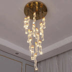 Crystal Chandelier Stair Pendant Lamp Living Room Pendant Lights Interior Lighting