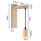 Loft American Iron Wood Wall Sconce Vintage Cage Guard Lampshade Fixture