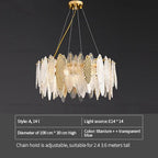 Glass Chandelier Light for Living Room, Bedroom, Dining: Luxury Art Designer Lighting