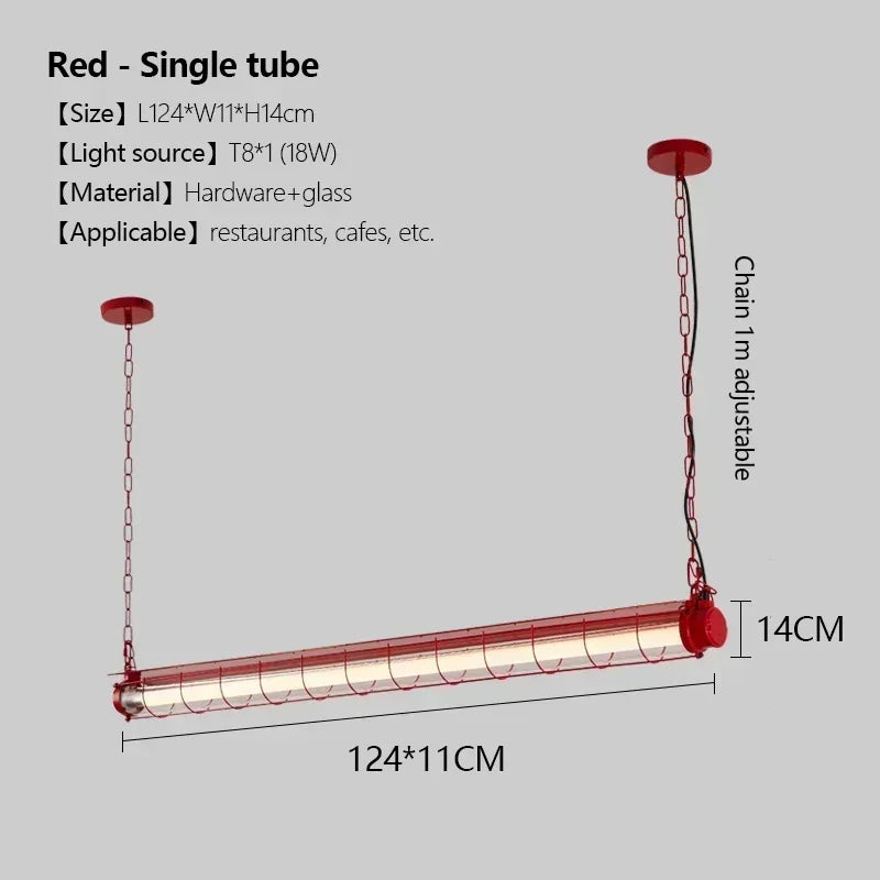 Long Bar Restaurant Pendant Light: Industrial Style for Coffee Shop and Office