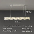Elegant LED Crystal Chandelier for Dining Room and Kitchen Lighting