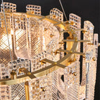 Dimmable LED Copper Ceiling Chandelier for Luxurious Living Room Lighting