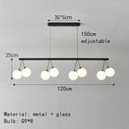 Magic Bean Pendant Chandelier White Glass Ball LED Lighting