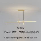 Modern Minimalist Gold Black Dining Table Chandelier for Kitchen & Dining Room
