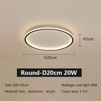 LED Ceiling Lamp Iron Dimmable Modern Living Room Light Fixture