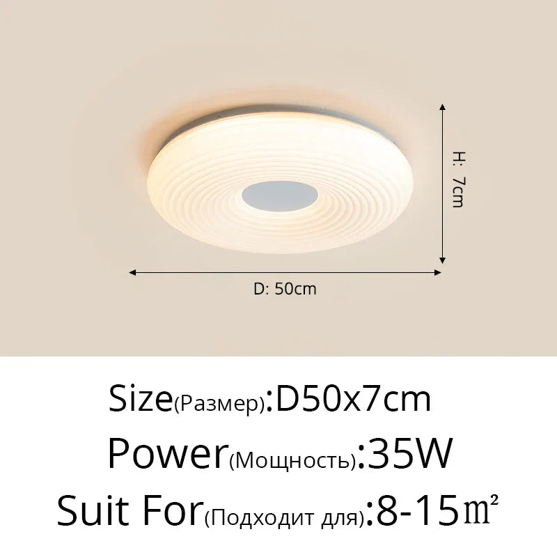 Nordic Minimalist Ceiling Light for Living Room, Kitchen, Study - Aluminum, Dimmable Luminaria