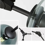 Glass Branch Ceiling Chandelier with Multi Color Lampshades