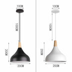 Nordic Modern Wood Pendant Light by - LED E27 Vintage Industrial Fixture for Home