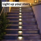 Solar Deck Lights 16 Pack: Waterproof LED Outdoor Step Lights for Railing, Stairs, Yard