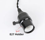 Art Deco Pendant Light with Switch - LED Bulb & Elegant Design for Indoor Decor