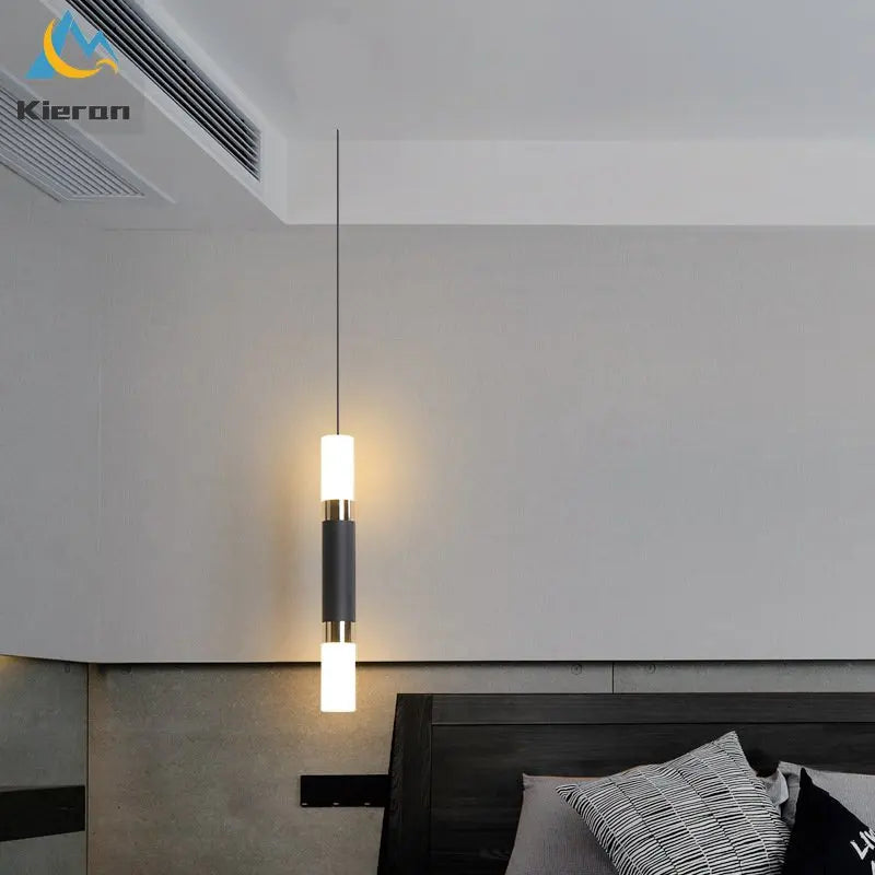 Modern Minimalist LED Cylinder Chandelier for Restaurant, Bar, Living Room, Bedroom