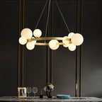 Glass Chandelier G9 Hanging Light for Living Room Bedroom Decor