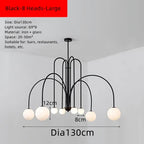 Milky White Glass Ball Ceiling Chandelier for Home Decor