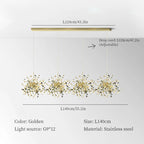 Stainless Steel Hanging Lamps for Ceiling Bar Pendant Lights Restaurant Luxury Chandelier