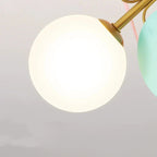 Kids' Room Glass Ball Chandelier, Modern LED Ceiling Light Fixture