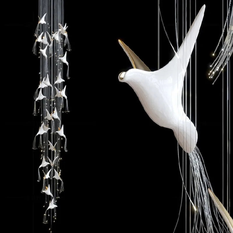 Modern Glass Ceiling Chandelier for Living Room, Hotel, Villa, and Duplex Building