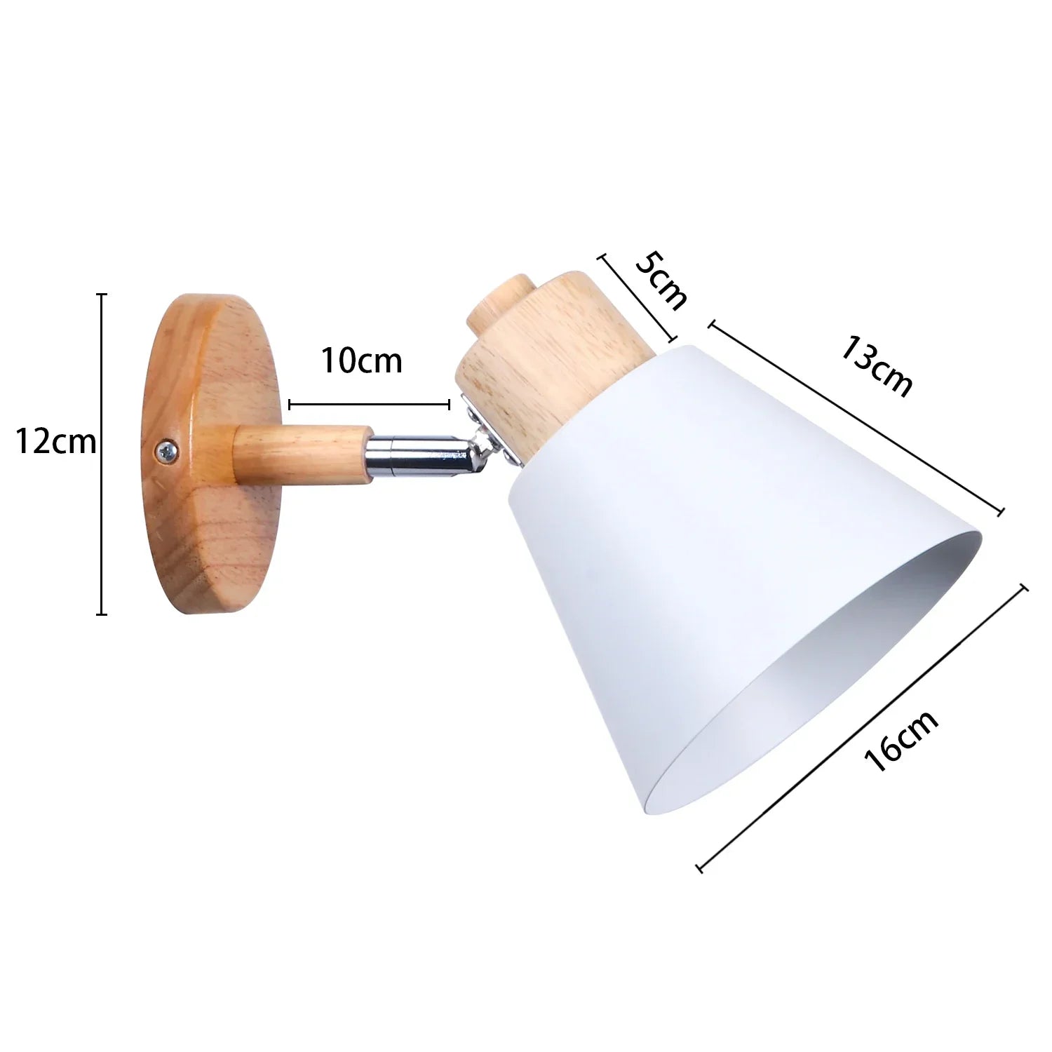 Wooden Wall Light Bedside Lamp Shade Modern Nordic E27 LED Sconce Living Room Lighting
