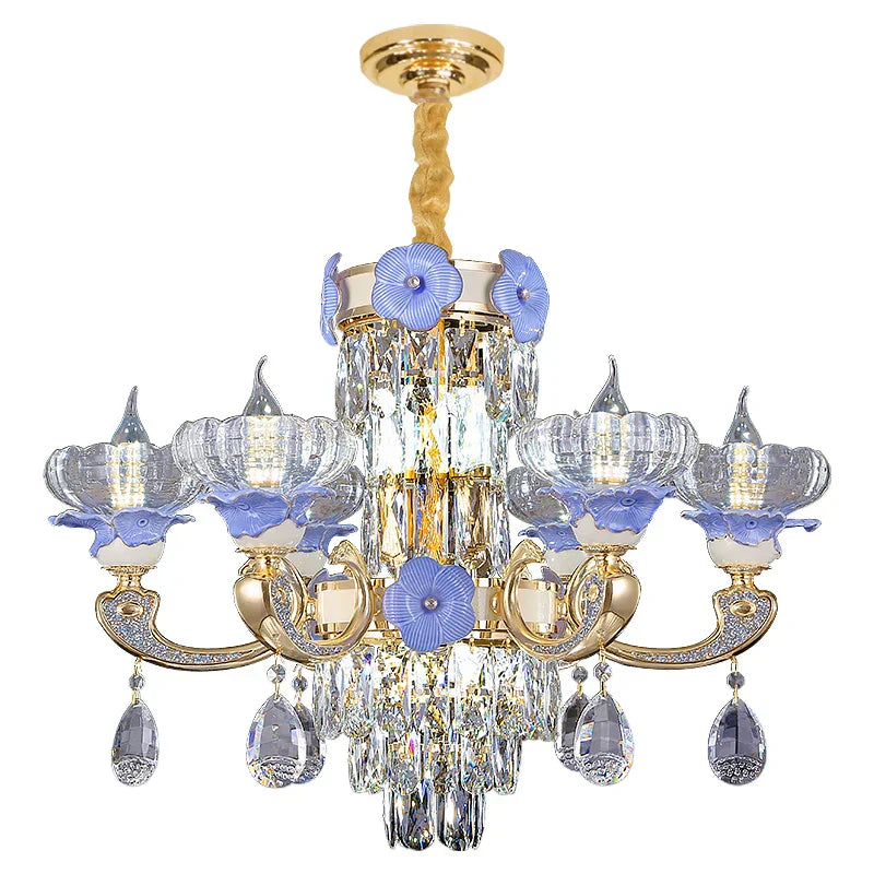 Crystal Candle Chandelier for Living Room, Bedroom, and Dining Room