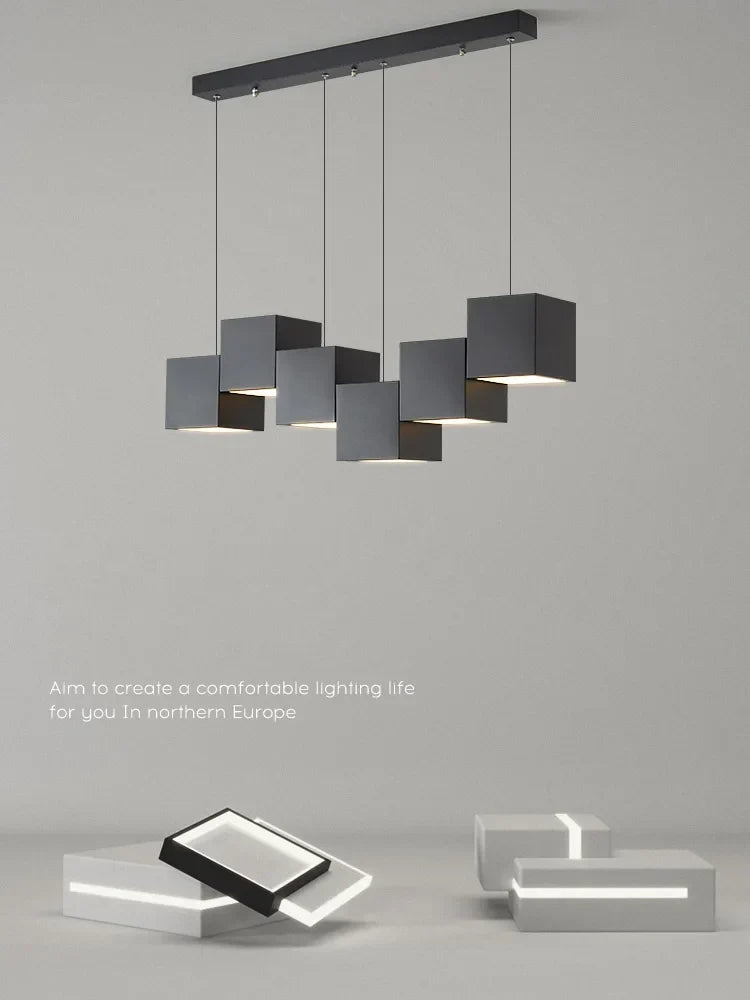 Modern Geometric Pendant Lights for Dining Room and Office