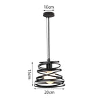 Modern LED Spiral Swirl Pendant Lamp Shade Chandelier for Living Room