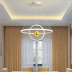 Circular Iron Ball Pendant Chandelier LED Lighting Fixtures