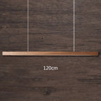 Black Walnut Dining Pendant Light: Simple Log Strip Design for Dining Room, Office