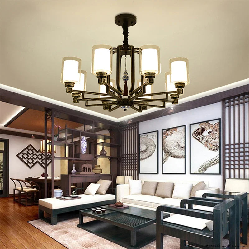 Simplistic Modern Chinese Style Living Room Chandelier
