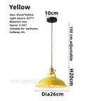 Vintage Pendant Ceiling Light for Home and Restaurant, Macaron Colors Hanging Lampshade