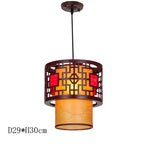 Antique Wood Pendant Lights for Dining Room, LED Living Room Decor Lighting Fixtures