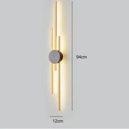 Minimalist Copper Wall Light for Bedroom and Living Room