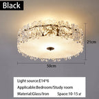 Crystal Glass Maple Leaf Ceiling Chandelier for Modern Luxury Minimalist Living Room