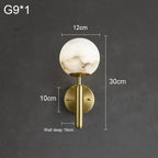 Copper Marble Ball Wall Lamp | Postmodern Luxury LED Lighting