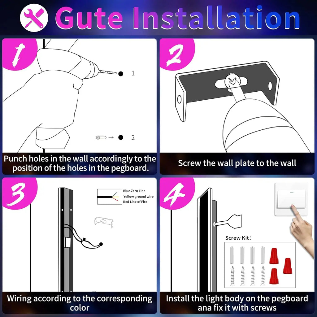 RGB LED Outdoor Wall Lantern Sconce IP65 Waterproof 7-Color Dimmable Light