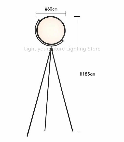 Tripod Moon Floor Lamp: Modern Art Design for Living Room, Study, Hotel - Eye Protection