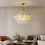 Modern Luxury Clear Glass Chandelier for Bedroom Living Room Kitchen.