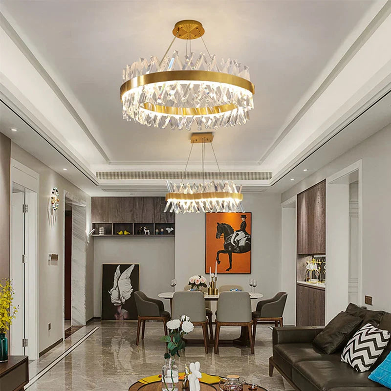 Crystal Chandelier: Luxury LED Pendant Lighting for Hotel, Lobby, Living Room